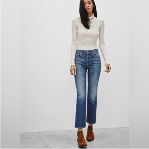 The Castings Aritzia Edition High Rise Cropped Jeans Button Fly Size 24